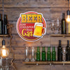 Beer is Cheaper than Gas Embossed Shaped Metal Wall Sign, 12.25" x 12"
